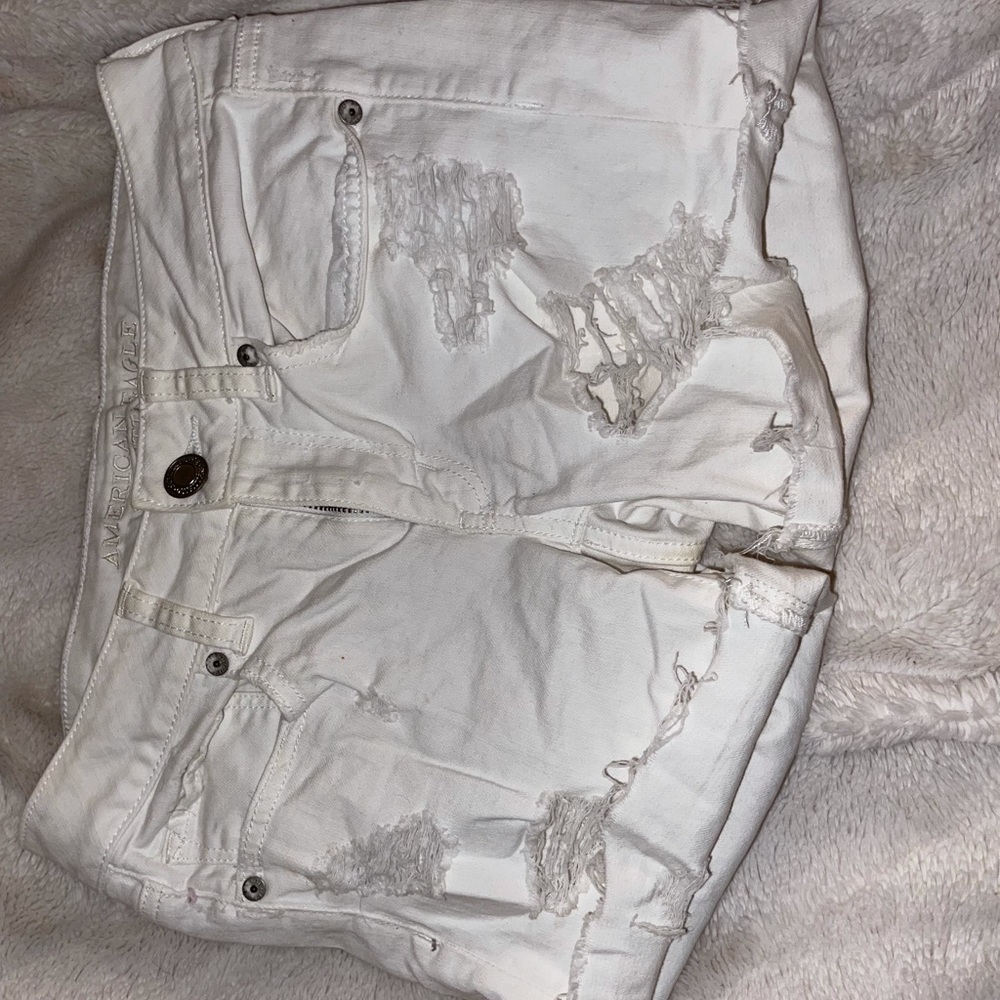 white jean shorts